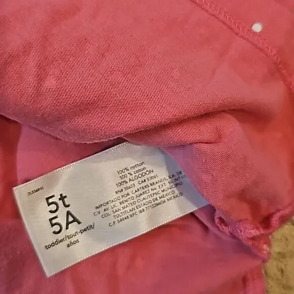 5T cotton polka dot shirt - Picture 3 of 5